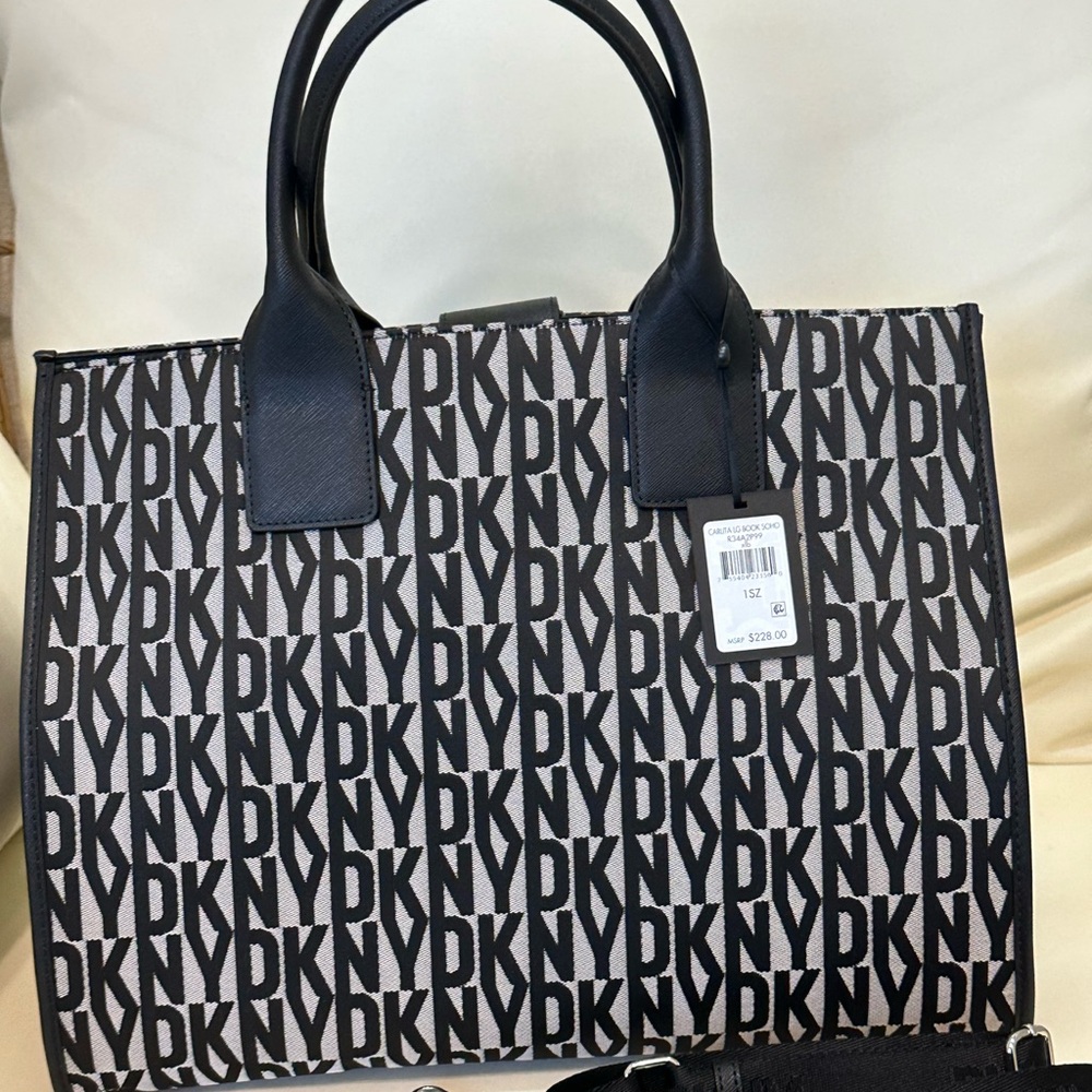 DKNY Monogram Carlita Book SOHO Bag